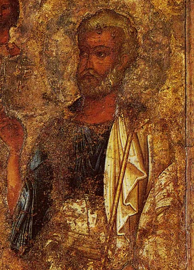 The Apostle Peter, from the icon of Sts. Peter and Paul of the Cathedral of St. Sophia, Novgorod, about 1050