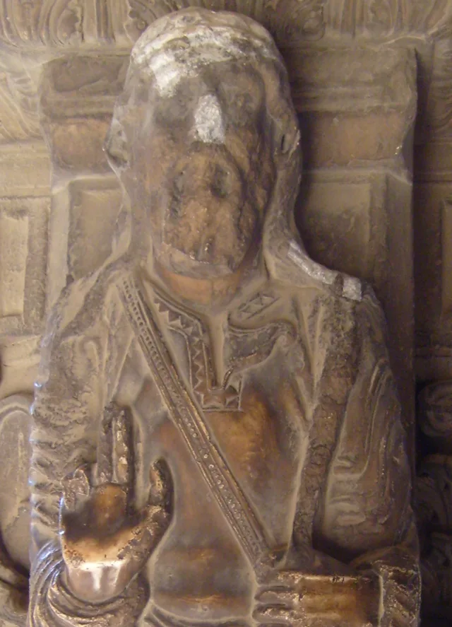 St. Trophimus, twelfth-century carving in the cloister of St. Trophime, Arles